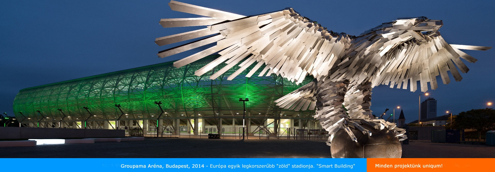 Groupama Aréna - ENSI Épületgépészeti Kivitelezés, 2014